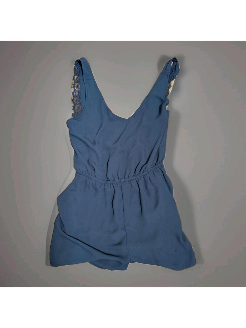 DIVIDED ONE PIECE ROMPER BLUE LACE DETAIL SIZE 12